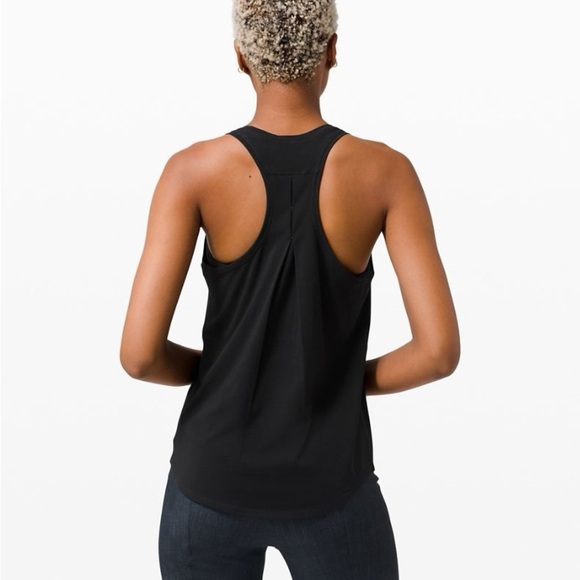 Lululemon Love Pleated Tank Top Black ~10 Racerback Relaxed Fit Yoga Loungewear - Picture 4 of 12